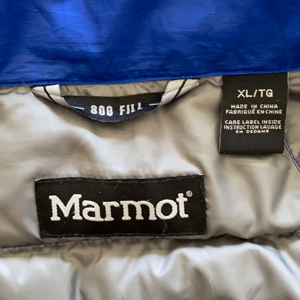 Marmot down coat navy blue 800 fill